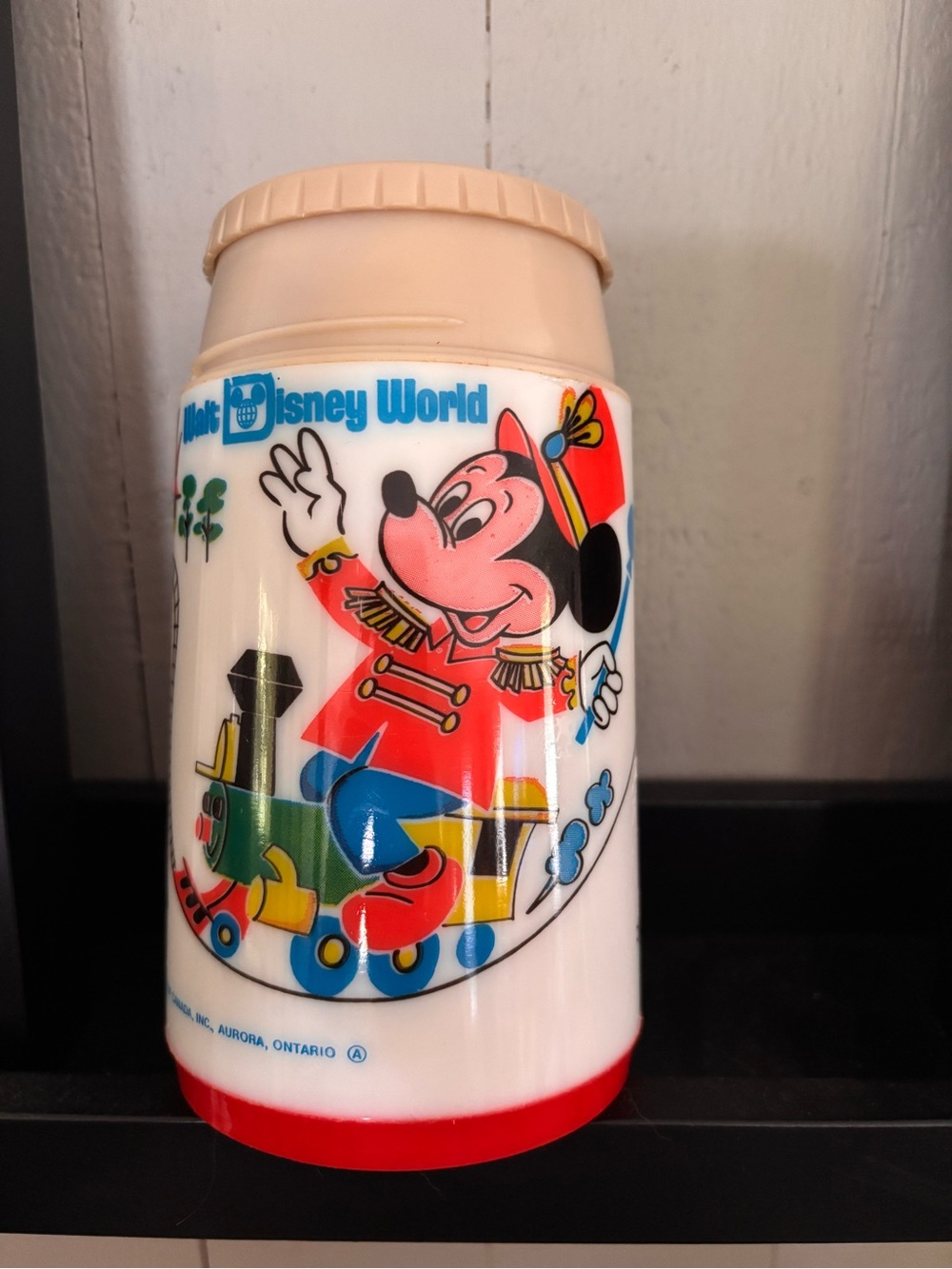 Vintage 1970s Walt Disney World Mickey Mouse Train Thermos